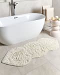 Pikkukuva 2 / 7: Kylpyhuoneen matto vaalea beige puuvilla 150 x 60 cm itämainen kuvio moderni
