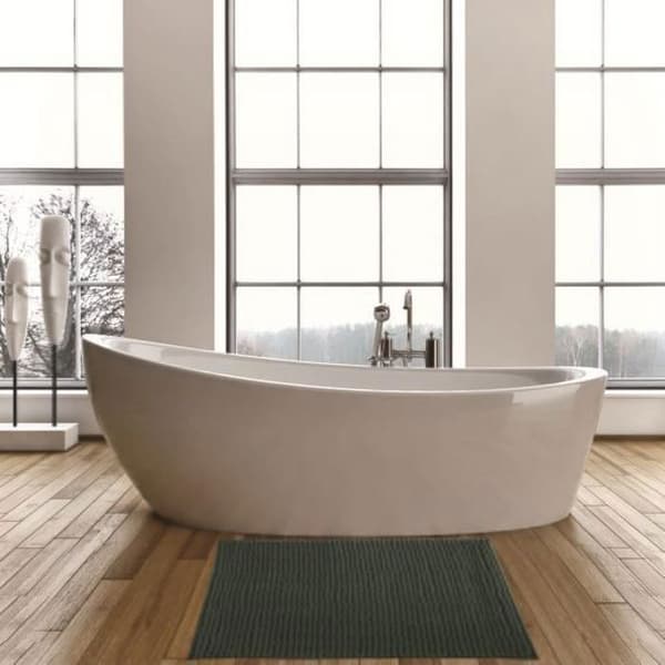 CHENILLE Mikrofiber Badmatta - MSV - Mörkgrön - Rektangulär - Vanlig