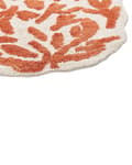 Miniatyrbild 7 av 7: Badrumsmatta Orange Bomull 60 x 90 cm blommigt mönster asymmetrisk modern