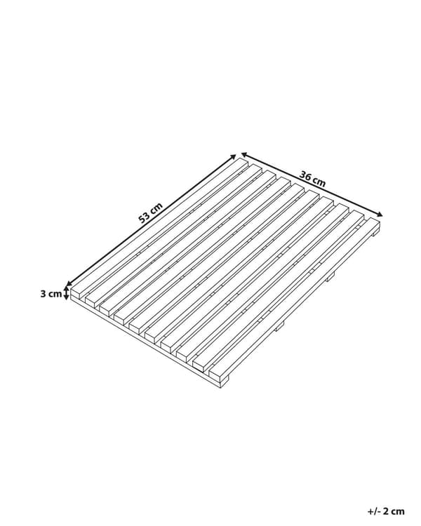Badematte Lys Tre Bambus 53 x 36 cm Baderomstilbehør Design i Tre