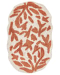 Miniatyrbilde 1 av 7: Badematte Oransje Bomull 60 x 90 cm Blomstermønster Asymmetrisk Moderne design Bad Baderomstilbehør Teppe Baderomsmatte