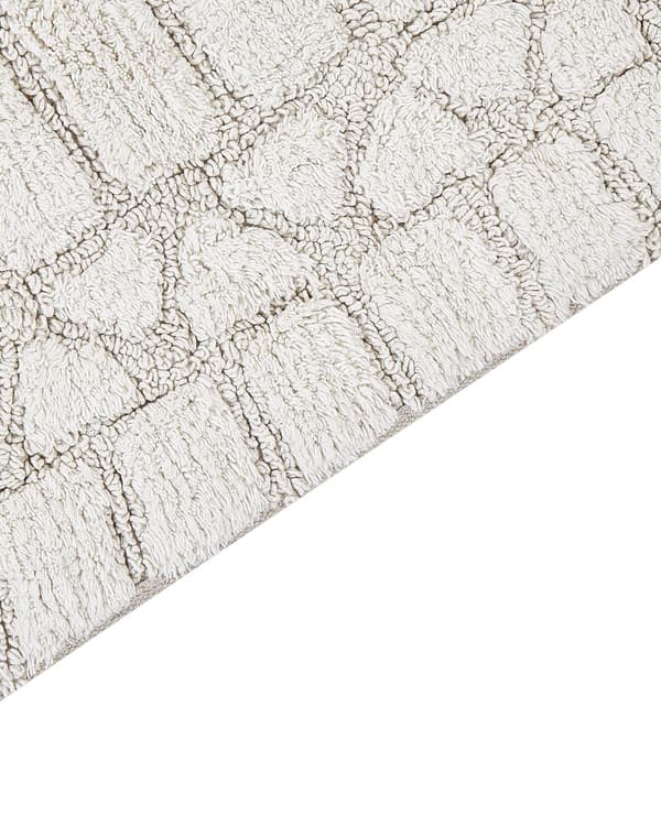 Badematte Beige Bomull 60 x 90 cm Dekorativt mønster Moderne design Bad Baderomstilbehør Teppe Baderomsmatte
