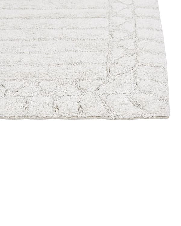 Badematte Beige Bomull 60 x 90 cm Dekorativt mønster Moderne design Bad Baderomstilbehør Teppe Baderomsmatte