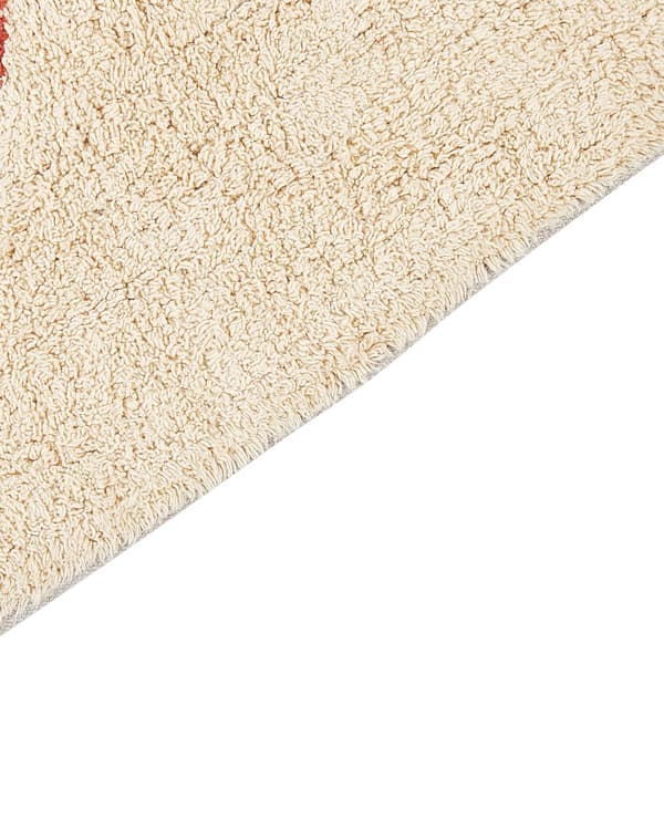 Badematte Beige Bomull 50 x 80 cm Dekorativt mønster Moderne design Bad Baderomstilbehør Teppe Baderomsmatte