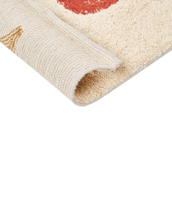 Badematte Beige Bomull 50 x 80 cm Dekorativt mønster Moderne design Bad Baderomstilbehør Teppe Baderomsmatte