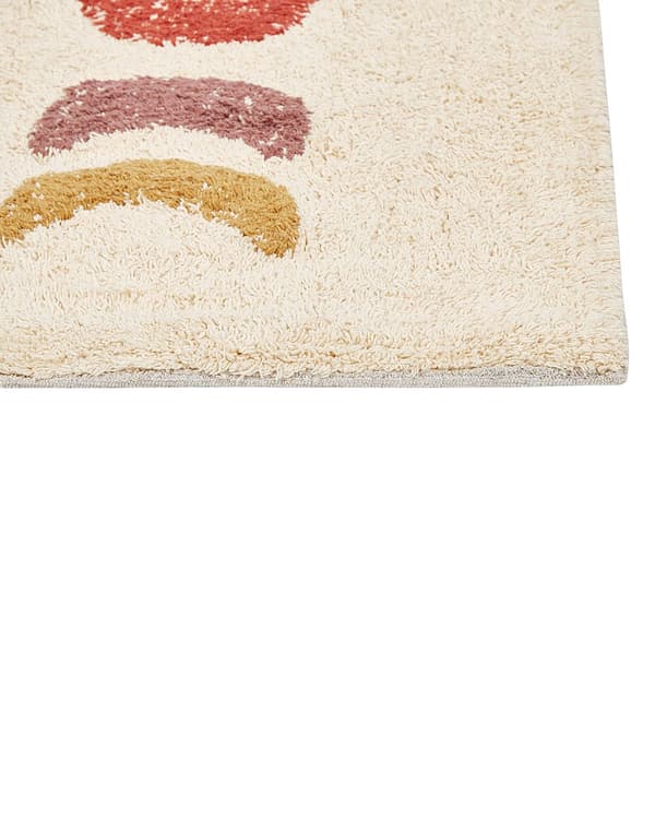 Badematte Beige Bomull 50 x 80 cm Dekorativt mønster Moderne design Bad Baderomstilbehør Teppe Baderomsmatte