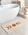 Miniatyrbilde 2 av 7: Badematte Beige Bomull 50 x 80 cm Dekorativt mønster Moderne design Bad Baderomstilbehør Teppe Baderomsmatte
