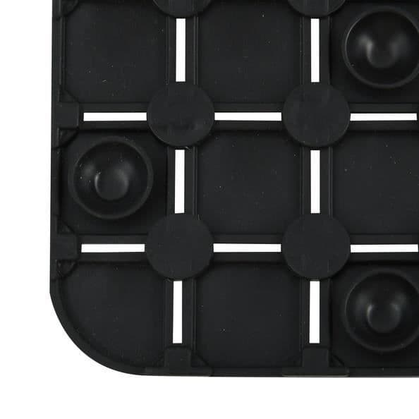 Anti-halk badkarsmatta Gummi QUADRO 36x76cm Svart - MSV