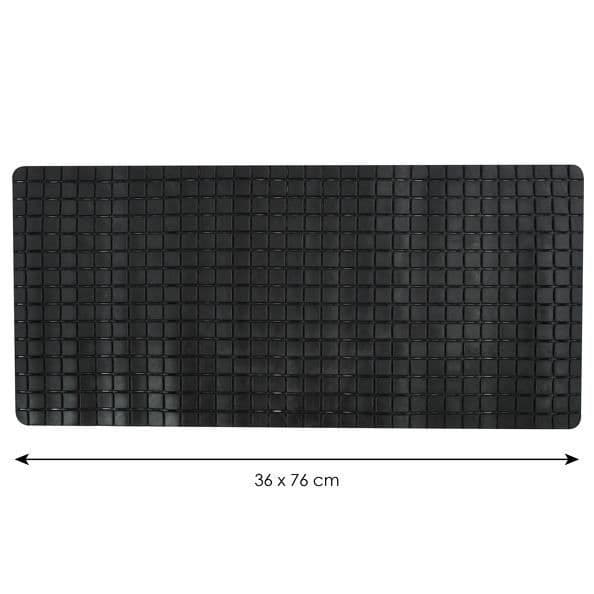 Anti-halk badkarsmatta Gummi QUADRO 36x76cm Svart - MSV