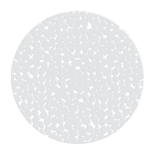 Rund PVC duschmatta Spirella RIVERSTONE ø57cm Vit - Halkfri och säker