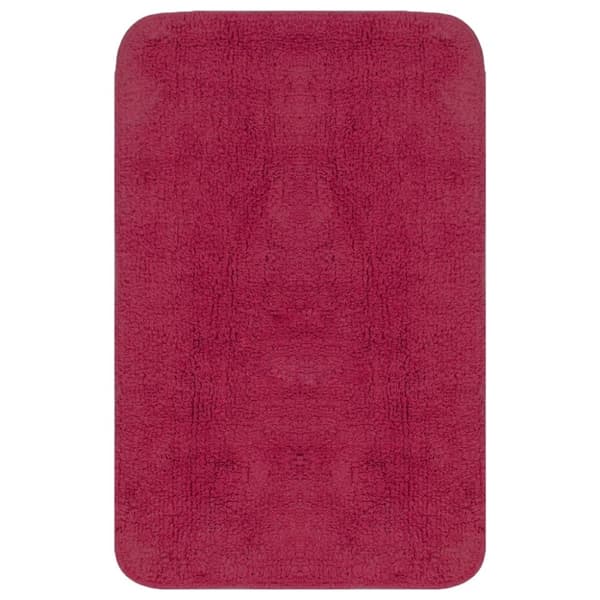 Badrumsmattor 3 st tyg fuchsia