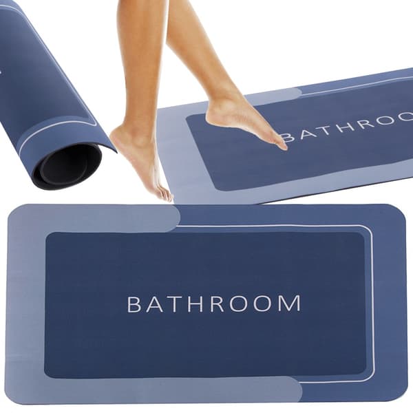 Badrumsmatta / Snabbtork & Halkfri - 58x38cm - Rektangulär