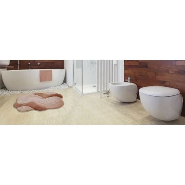 Badrumsmatta 80 x 140 cm beigebrun design