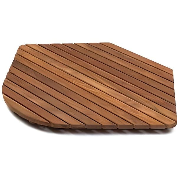 Duschgaller - Asinox - TEK3A5858R - Teak - 58 x 58 x 4 cm - Halkfritt