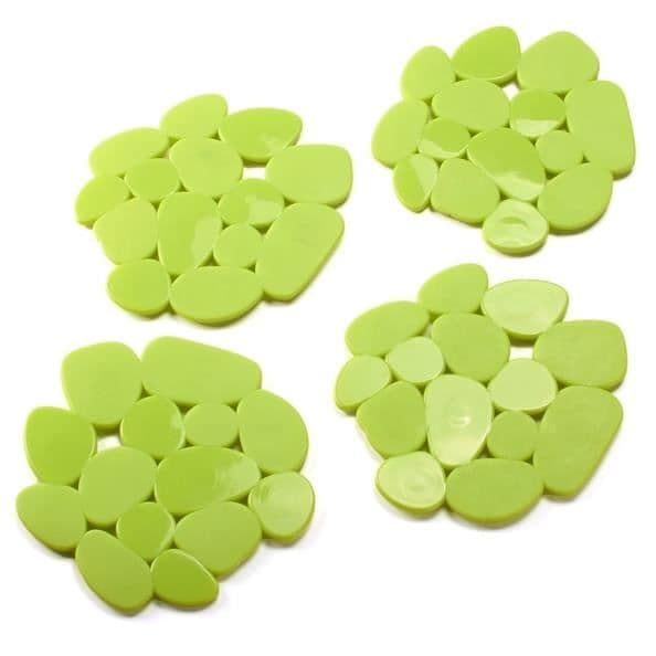 Halkfria dusch- eller badmattor PVC PEBBLES - MSV - Set om 4 - Säkerhet och komfort