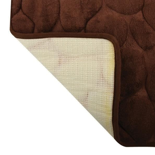 Badmatta - MSV - Microfiber Pebble Mousse - 40x60cm - Choklad