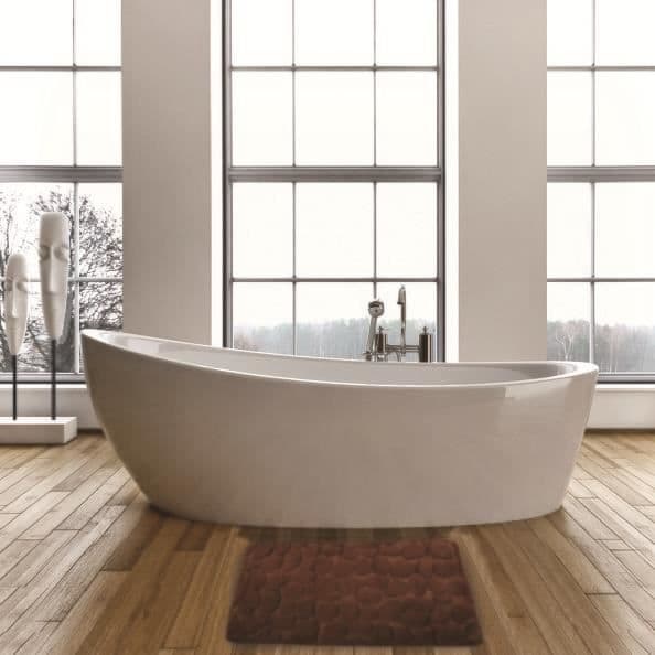 Badmatta - MSV - Microfiber Pebble Mousse - 40x60cm - Choklad
