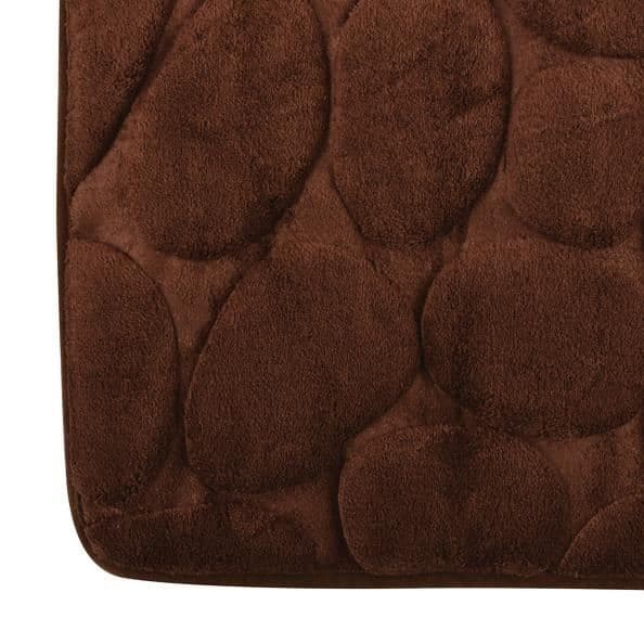 Badmatta - MSV - Microfiber Pebble Mousse - 40x60cm - Choklad