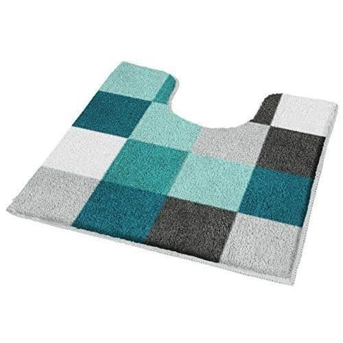 Kleine Wolke 5426675129 Caro polyakryl badmatta, turkos, 55 x 55 x 2,5 cm