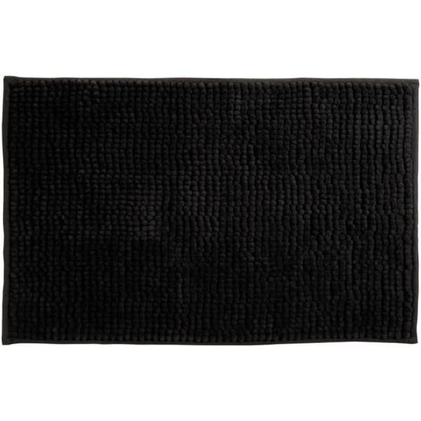 MSV CHENILLE Mikrofiber Badkarsmatta 40x60cm Svart