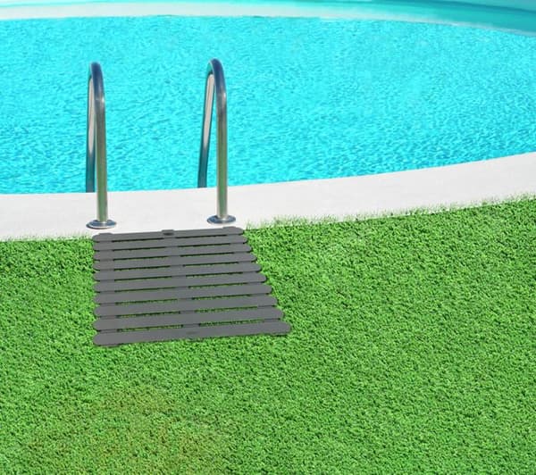 WENKO Duschgaller Grå | Halkfri badkarsmatta inomhus/utomhus | Badrum, pool | Plast | 55x55x3cm
