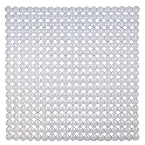 Bubbelduschmatta - transparent kristall - 52x52 cm