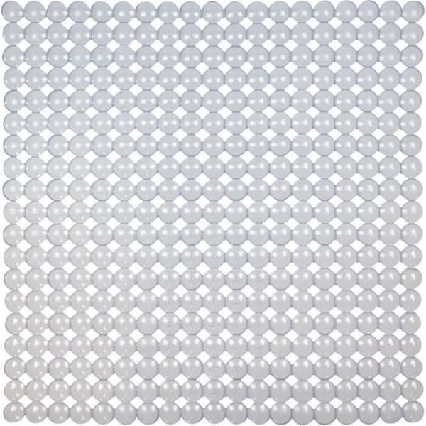 Bubbelduschmatta - transparent kristall - 52x52 cm