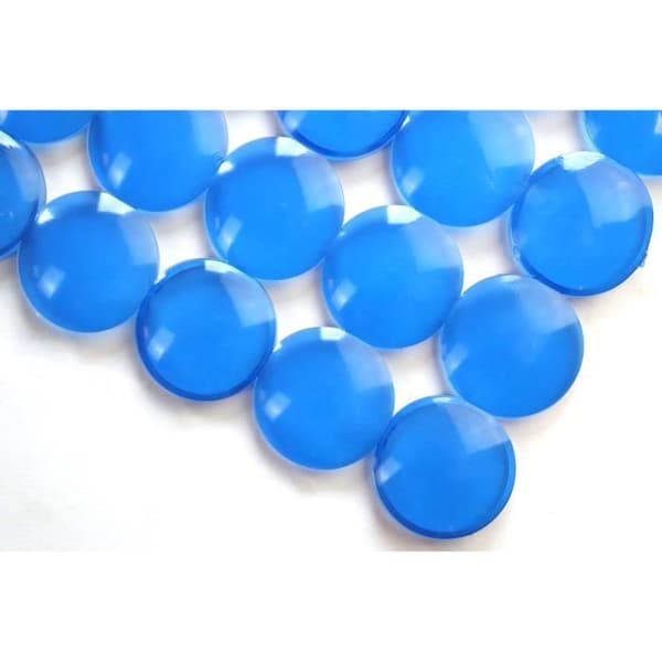 Bubbelduschmatta - transparent blå - 52x52 cm