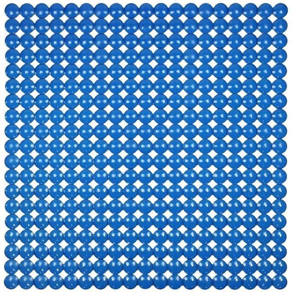 Bubbelduschmatta - transparent blå - 52x52 cm