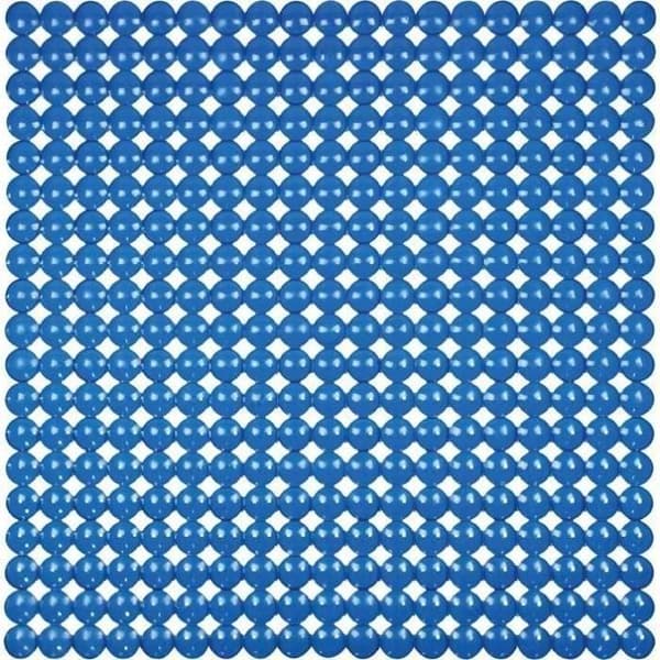 Bubbelduschmatta - transparent blå - 52x52 cm