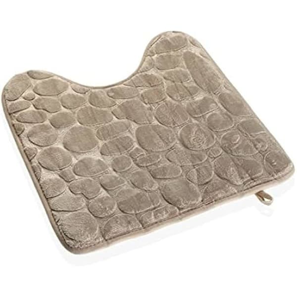 Badmatta - VERSA - Beige - 45 x 45 cm - Polyester - Tvättbar