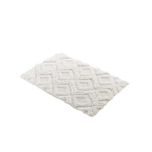 Badrumsmatta - Inomhuskänsla - Badrumsmatta 50 x 80 cm Ikatis Vit/Vit - Jacquardbomull