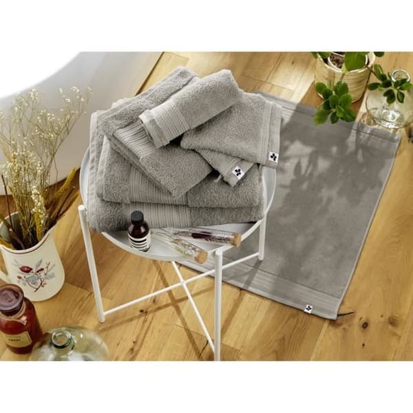 Badrumsmatta GARANCE 100% ekologisk bomull 600 g-m² 50 x 70 cm färg Argile