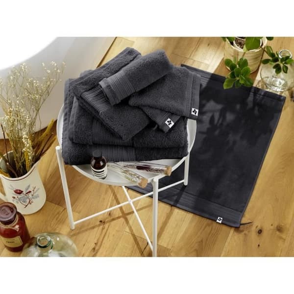 Badrumsmatta GARANCE 100% ekologisk bomull 600 g-m² 50 x 70 cm färg Storm