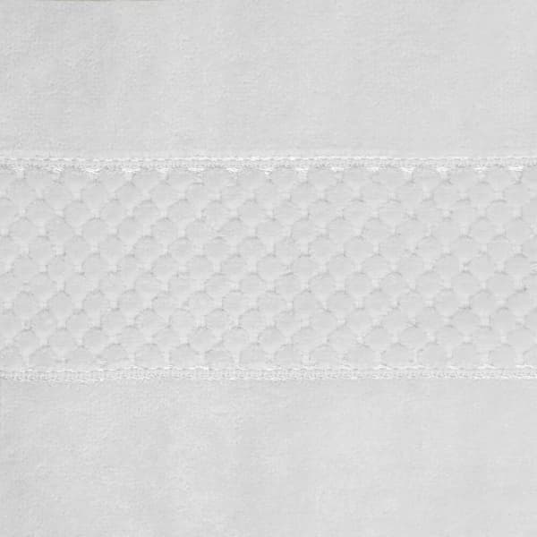 Badeværelsesmåtte 60x90 JESSI Eurofirany præget geometrisk hvid