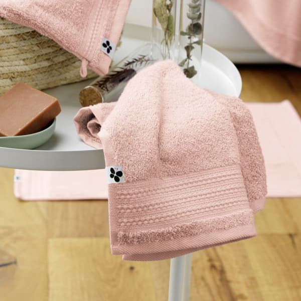 Badrug "Garance" 50 x 70 cm / 100% Ekologisk Bomull / 600 gr/m² l'Effet Papillon - Garance Rosa Puder - Badrug 50 x 70 cm -