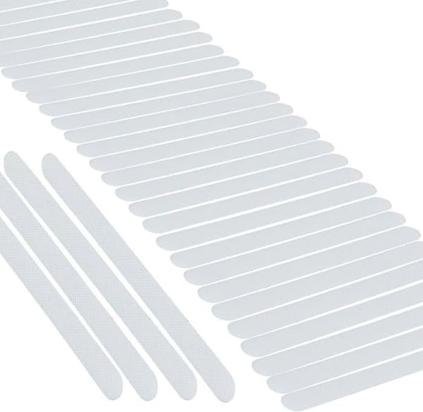 Antiskid-klistermärken - Specifierad - 30 Stycken - Transparent - 7,08 x 0,86 tum - PEVA