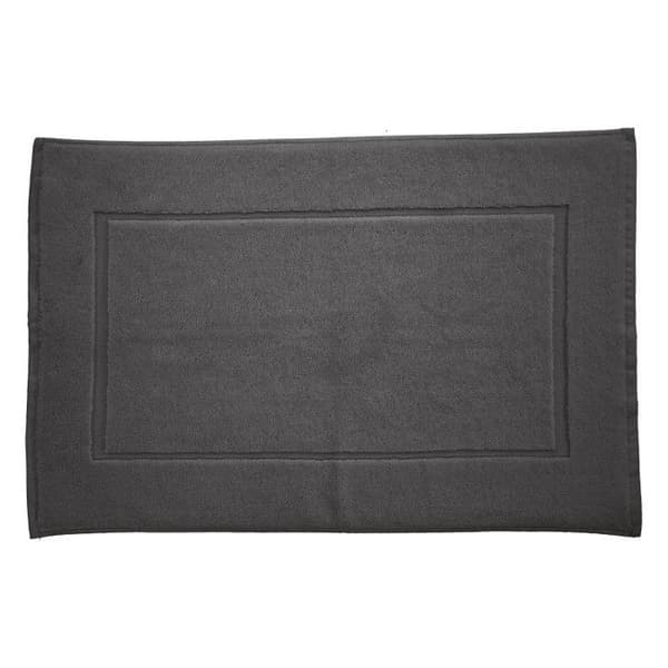 Badrumsmatta "Soft" 50 x 80 cm 100% Kammad Bomull / 1000 gr/m² - Soft Grå Antracit