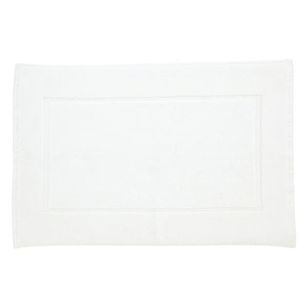 Badrumsmatta "Soft" 50 x 80 cm 100% Kammad Bomull / 1000 gr/m² - Soft Vit