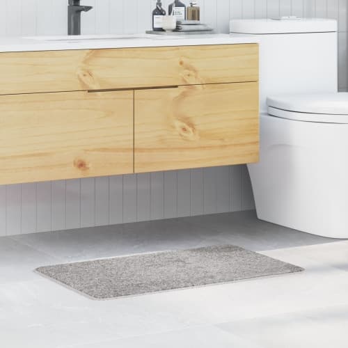 Badmatta Rektangulär Grå 50x80 cm Polypropylen Halkfri