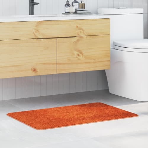 Badrumsmatta Rektangulär Orange 60x90 cm Polypropylen Halkfri