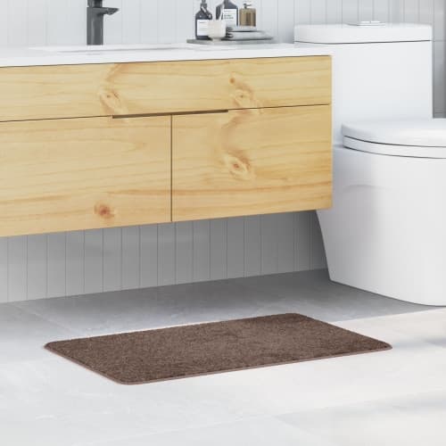 Badrumsmatta Rektangulär Brun 50x80 cm Polypropylen Halkfri