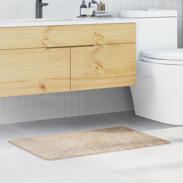 Badrumsmatta Rektangulär Grädde 60x90 cm Polypropylen Halkfri
