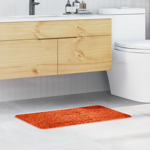 Badrumsmatta Rektangulär Orange 50x80 cm Polypropylen Halkfri