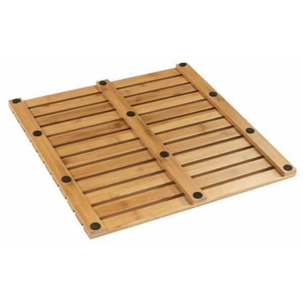 Duschgaller - WENKO - Fyrkantig bambu - Halkfri - 50 x 50 cm - Ekologisk