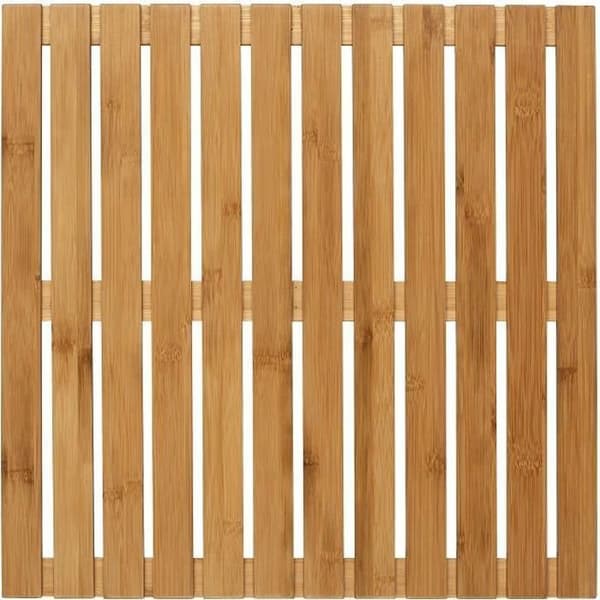 Duschgaller - WENKO - Fyrkantig bambu - Halkfri - 50 x 50 cm - Ekologisk