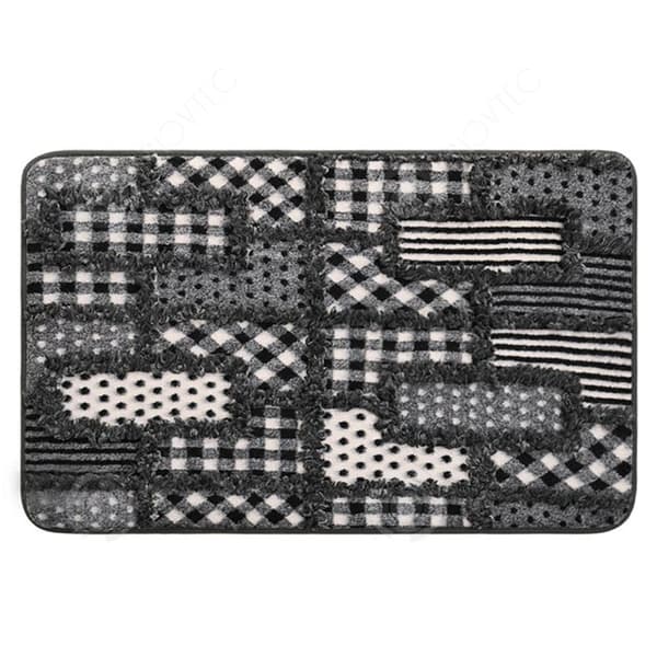 INN Badrumsmatta 50x80cm Tjock Plysch Patchwork Tyg Badrumsgolvmatta Absorberar snabbt vatten och bekvämt