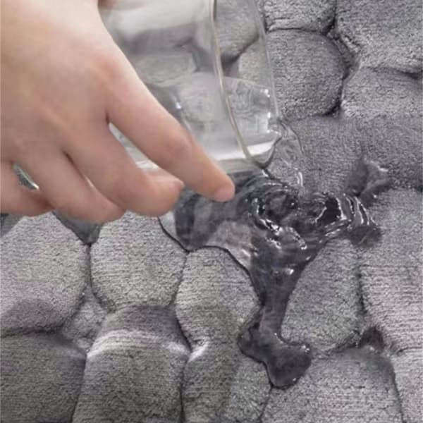 KYLPYHUONEMATTO Liukueste MEMORY FOAM Kivet MATTA Paksu MUSTA
