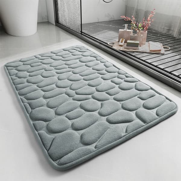KYLPYHUONEMATTO Liukueste MEMORY FOAM Kivet MATTA Paksu MUSTA