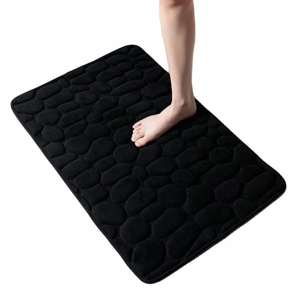 KYLPYHUONEMATTO Liukueste MEMORY FOAM Kivet MATTA Paksu MUSTA